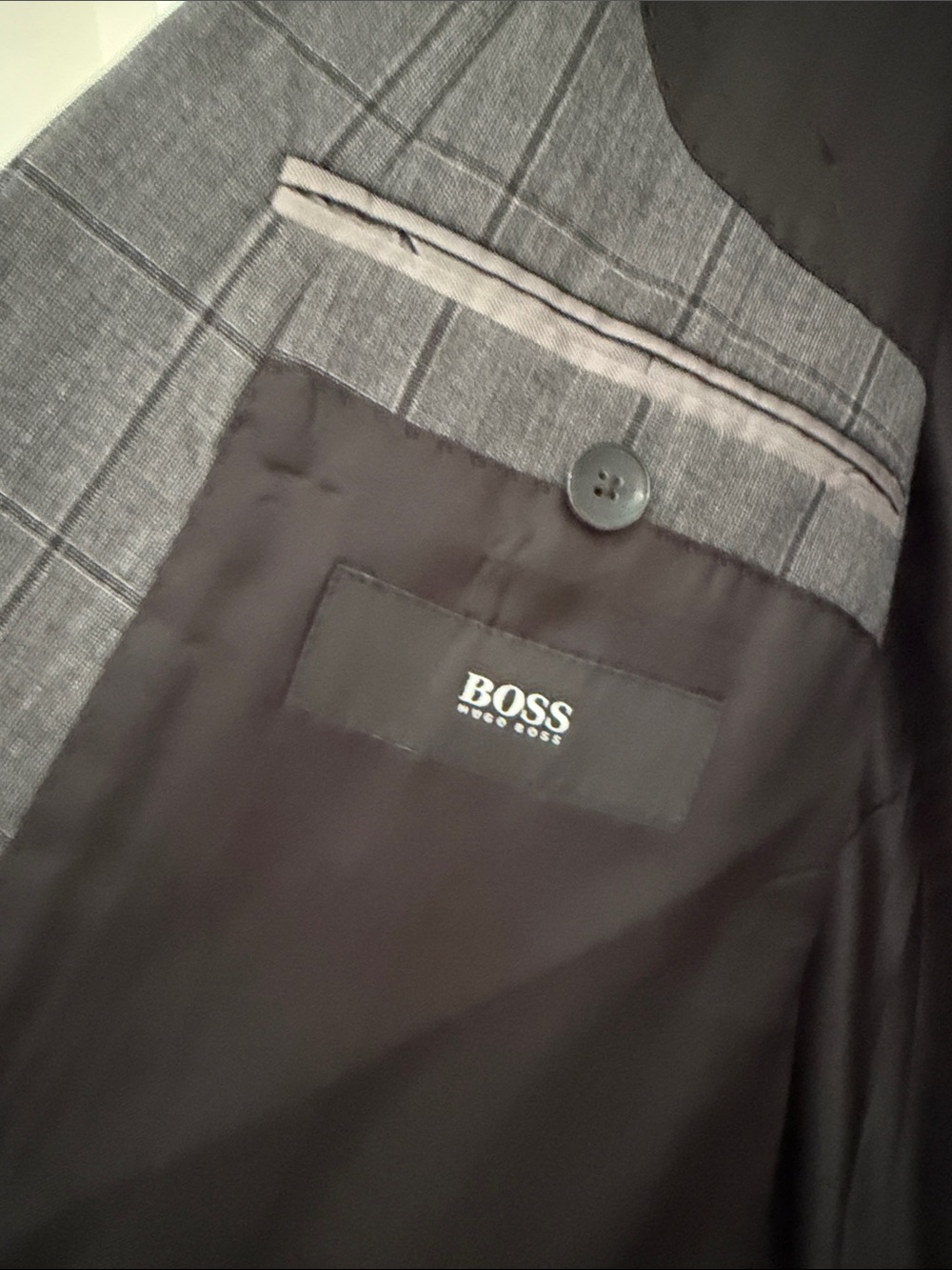 Hugo Boss Gray Windowpane Men's Blazer - Picture 2 of 4